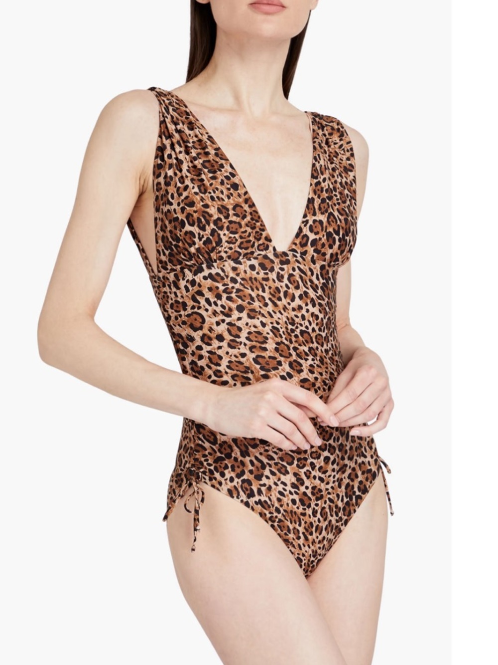 Melissa Odabash Leopard Print One-Piece Swimsuit Italy IT 38 US XS-S New $360